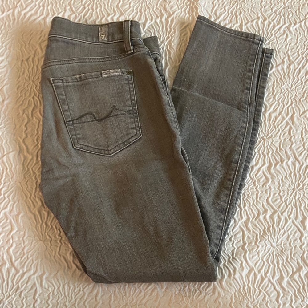 Seven for all mankind Women's distressed Gray Jeans